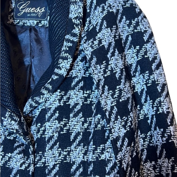 Guess Black and White Houndstooth Coat - Picture 6 of 15